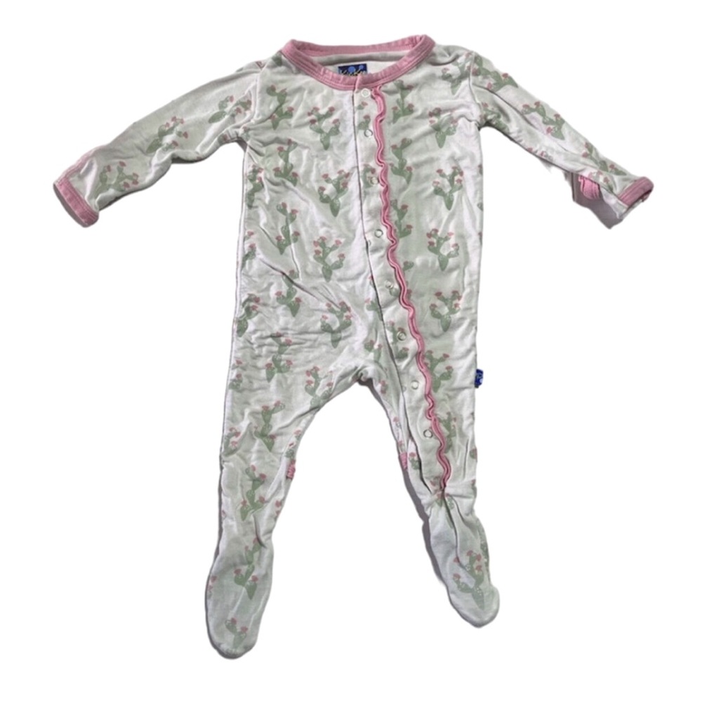 Kickee Pants bamboo cactus ruffles footie sleeper 3-6 months